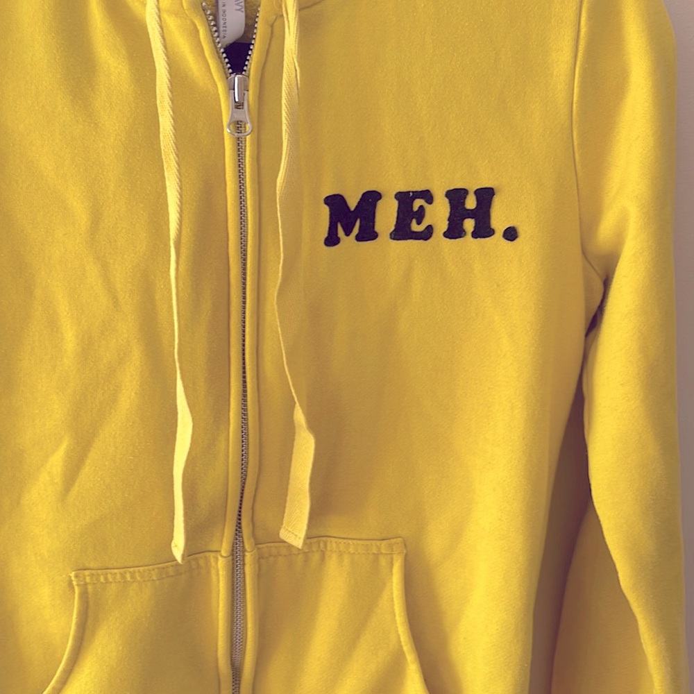 MEH zip up hoodie- size small